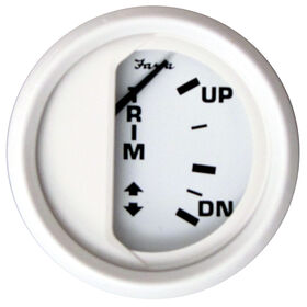 Faria 2" Dress White Series Trim Gauge, Mercury / Mariner / Mercruiser / Yamaha