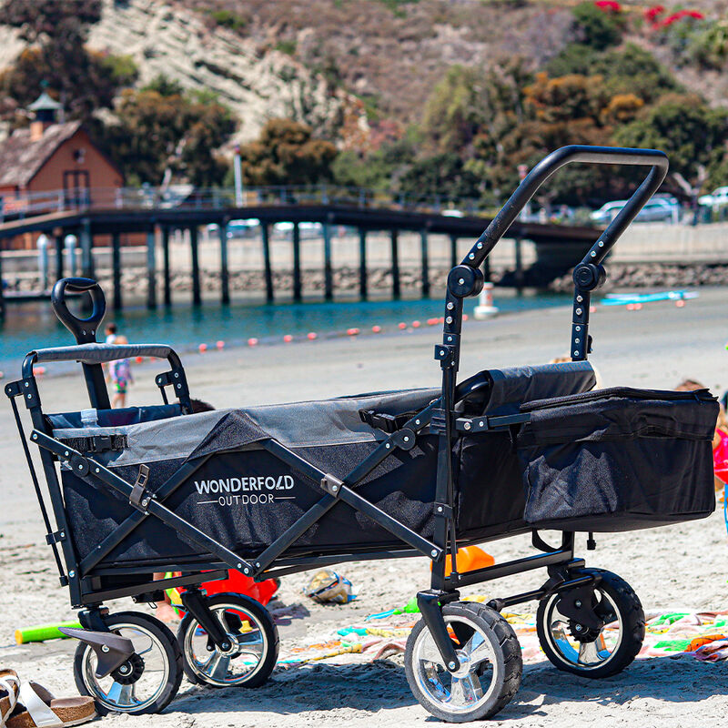 Wonderfold Outdoor S4 Push and Pull Premium Utility Folding Wagon with Canopy image number 5