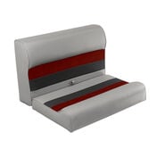 Toonmate Deluxe 27" Lounge Seat Top - Gray/Red/Charcoal