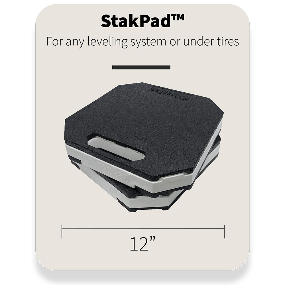 RV SnapPad StakPad, White, 2-Pack