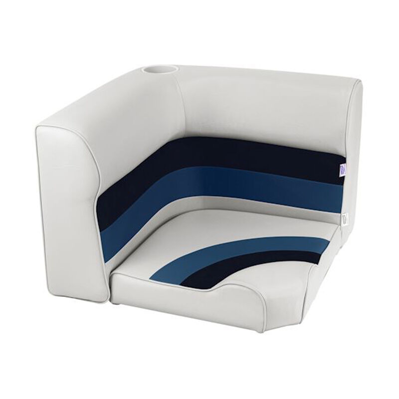 Toonmate Deluxe Radius Corner Section Seat Top - White/Navy/Blue image number 11