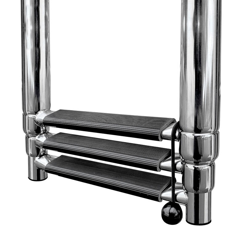 Overton's Top Mounted 3 Step Stainless Steel Folding Swim Platform Ladder image number 2