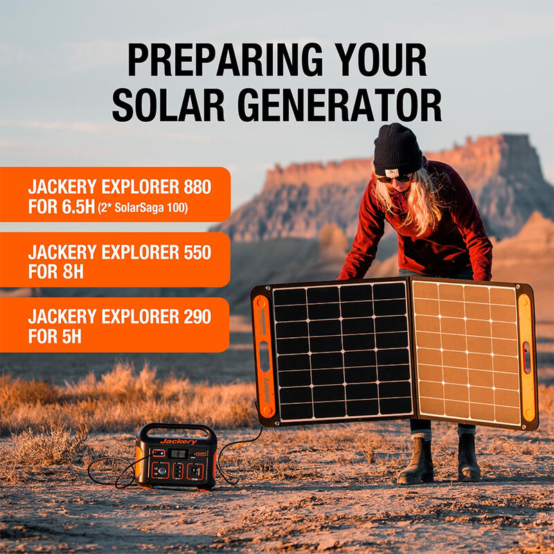 Jackery SolarSaga 100W Solar Panel image number 2