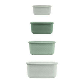 Gourmet Kitchen 4-pack Scalloped Rectangle Mixing Bowls - Mercury