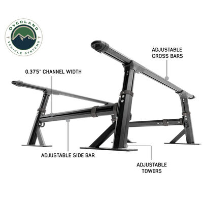 Overland Vehicle Systems Freedom Rack with Crossbars and 8' Side Support Bars
