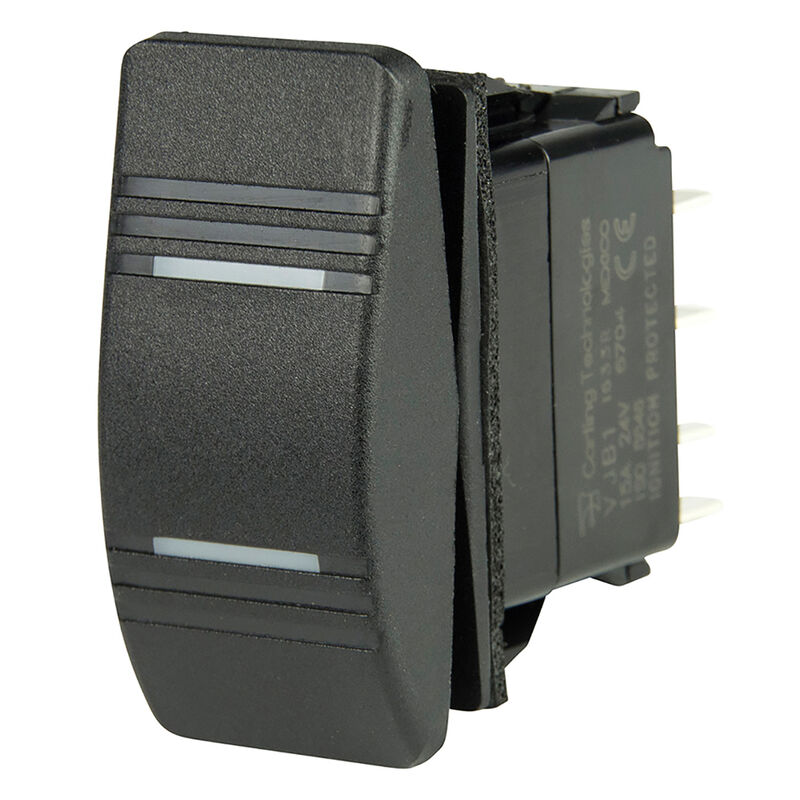 BEP DPDT Contura Switch, On/Off/On, 2 LED image number 1