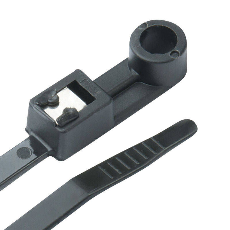 Ancor 8" Black Self-Cutting Mountable Cable Ties, 500-Pack image number 1