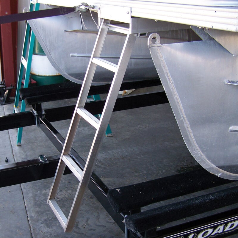 Under Deck 5-Step Pontoon Boat Ladder For Flat Front Decks Only image number 1