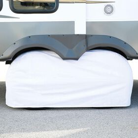 Elements White Double Tire Cover, 27"-29"