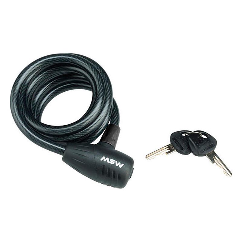 MSW KLK-110 Keyed Cable Lock, 10mm x 6", Black image number 1
