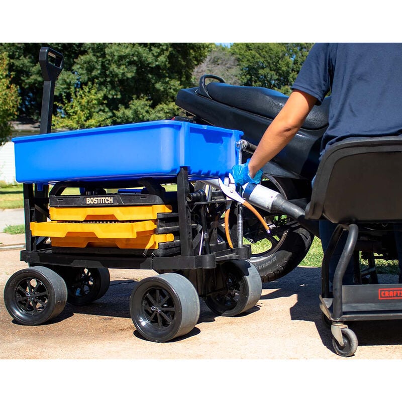 Mighty Max Cart Collapsible Utility Dolly Cart, Blue Tub image number 8