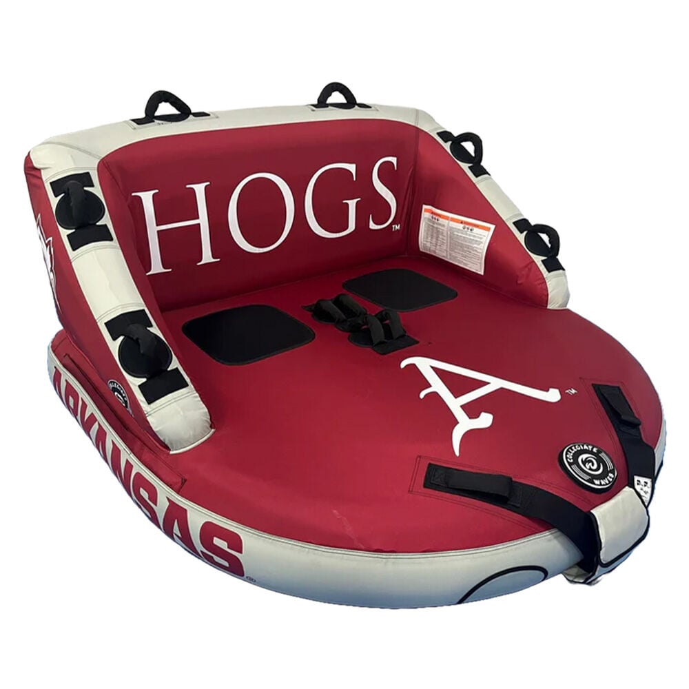 Collegiate Waves Arkansas The Captain 2-Person Towable Tube