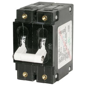 Blue Sea AC Circuit Breaker C-Series Toggle Switch, Double Pole, 60A