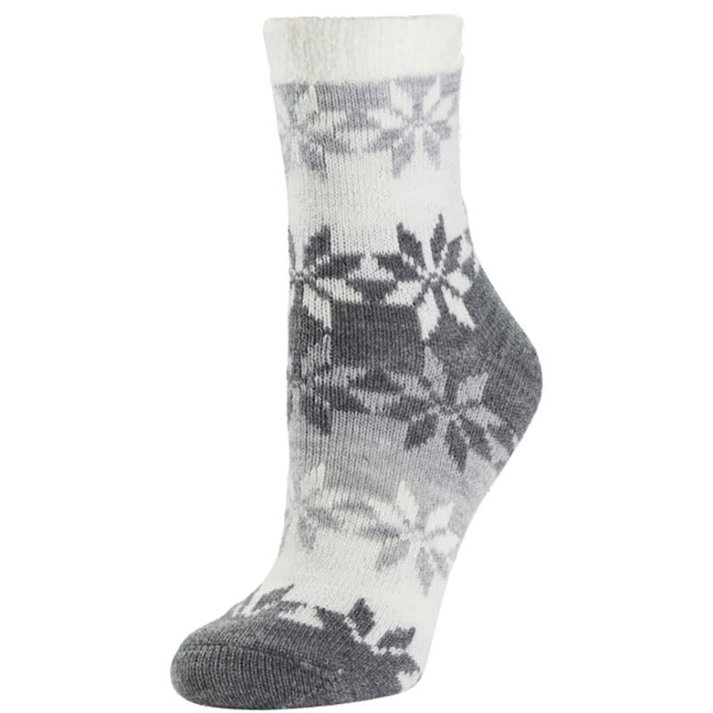 Sof Sole Women's Fireside Colorblock Snowflake Crew Sock image number 1