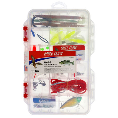 Eagle Claw Bass Tackle Kit, 55 Pieces