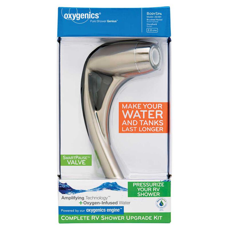 Oxygenics BodySpa RV Handheld Shower, Brushed Nickel image number 6