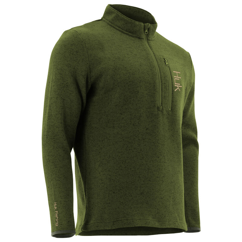 Huk Men's Channel Fleece Quarter-Zip Pullover image number 3