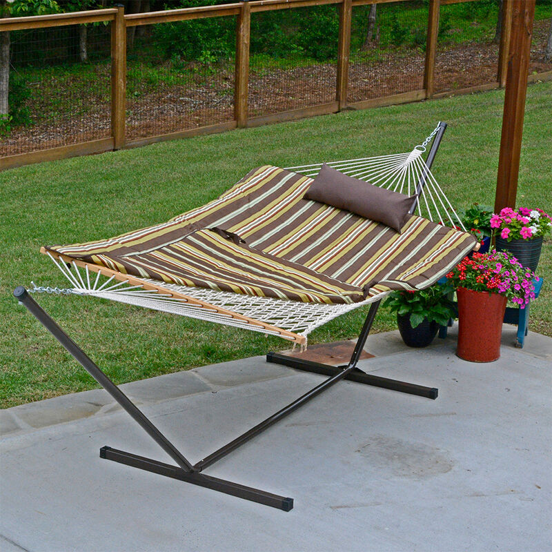 Algoma Rope Hammock, Stand, Pad, and Pillow Combination image number 18
