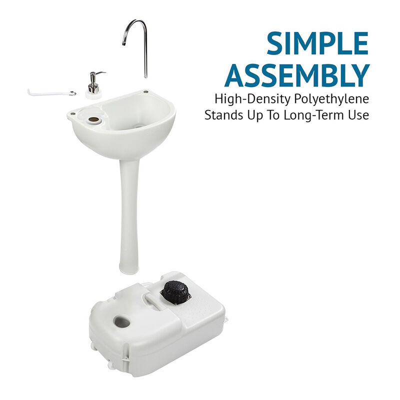 Outdoor 5 Gallon Portable Sink with Foot Pump and Soap Dispenser image number 2