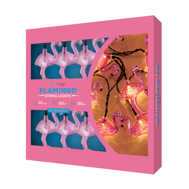 Colorways 10' Flamingo LED String Light image number 3