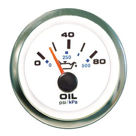 Sierra White Premier Pro 2" Oil Pressure Gauge
