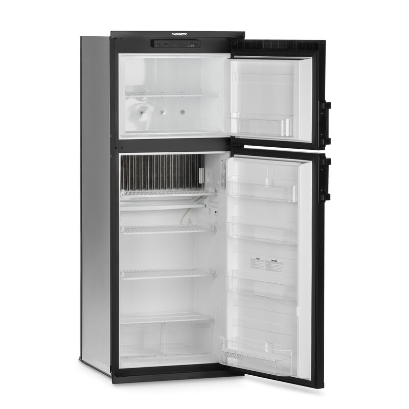 RecPro RV Refrigerator Stainless Steel | 4.3 Cubic Feet | 12V | 2 Door Fridge