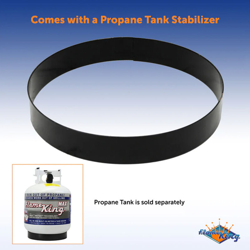 Flame King 19" Outdoor Portable Propane Gas Fire Pit Bowl image number 11