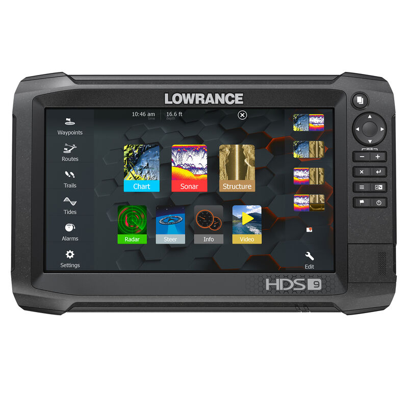 Lowrance HDS-9 Carbon Fishfinder Chartplotter w/StructureScan 3D Transducer image number 2