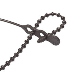 Ancor 12" Black Beaded Cable Tie, 15-Pack