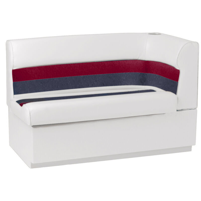Toonmate Deluxe Pontoon Corner Couch with Toe Kick Base, Left Side, White image number 1