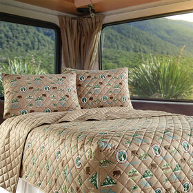 Shavel Home Products Micro Flannel RV Fitted Bedspread Set