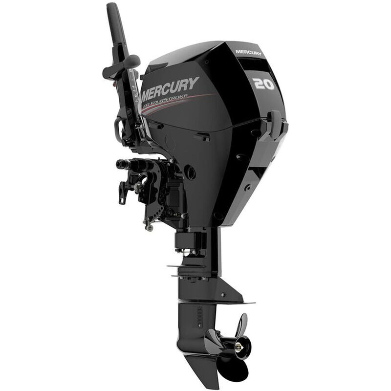 Mercury 20hp EFI Tiller FourStroke Outboard Motor - 20" Shaft, Manual Tilt/Trim, Electric Start w/ Manual Backup