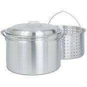 Bayou Classic® 24-qt Aluminum Stockpot with Lid and Basket