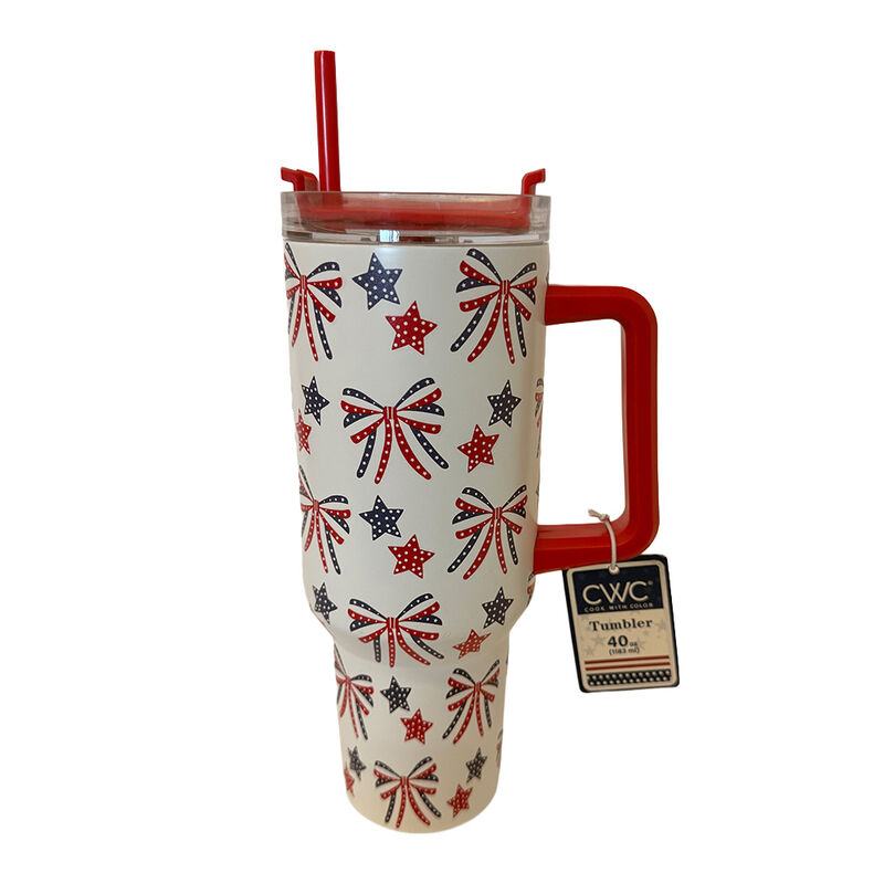Cook With Color Stainless Steel 40 oz. Tumbler - Red/White/Blue