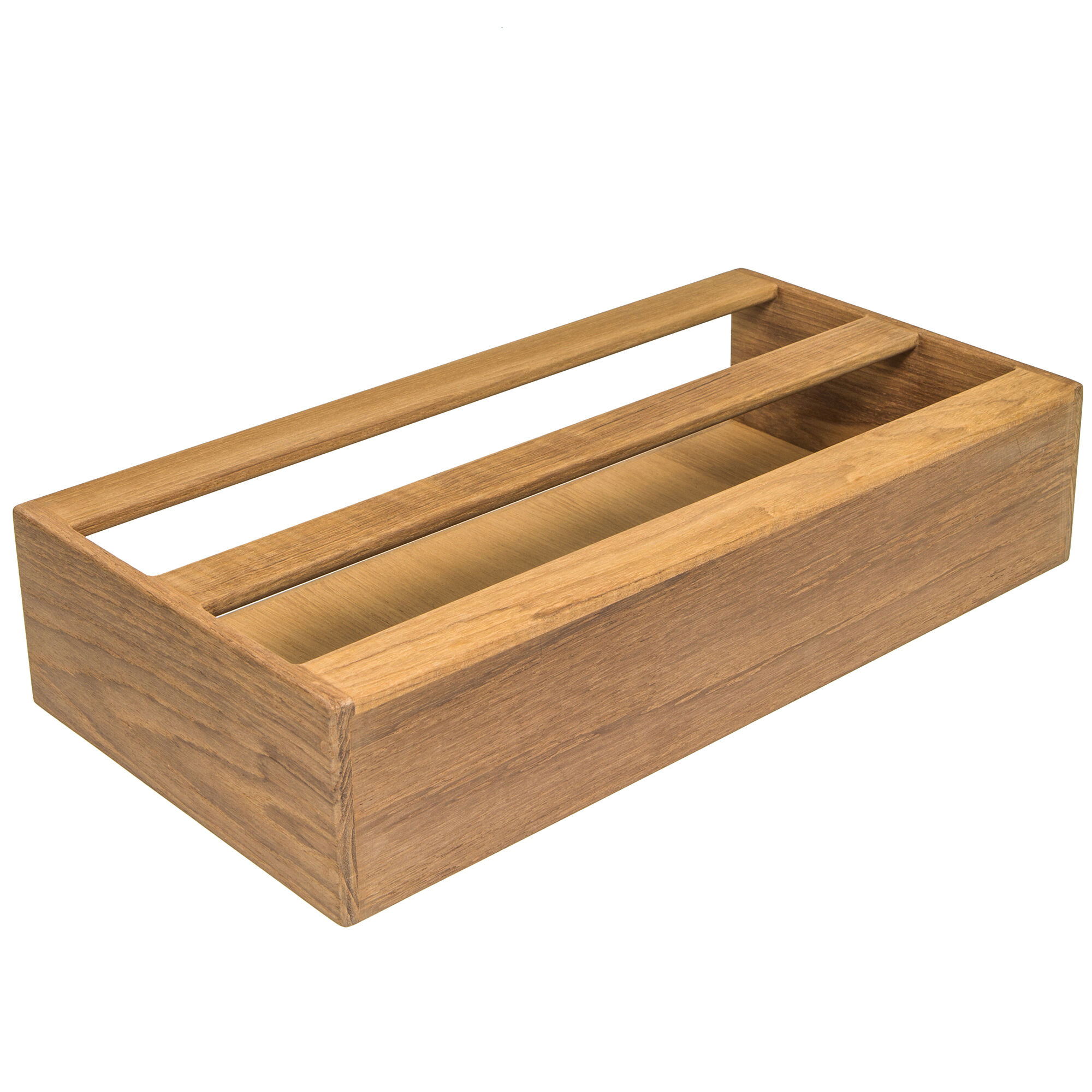 Whitecap Teak Double-Wide Magazine Rack - Thumbnail 2