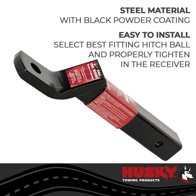 Husky Towing 2 Inch Receiver Trailer Hitch Ball Mount image number 4