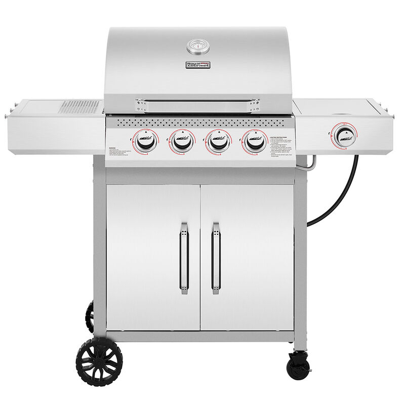 Royal Gourmet GE4001S 4-Burner Gas Grill w/Side Burner + Side Shelves image number 8