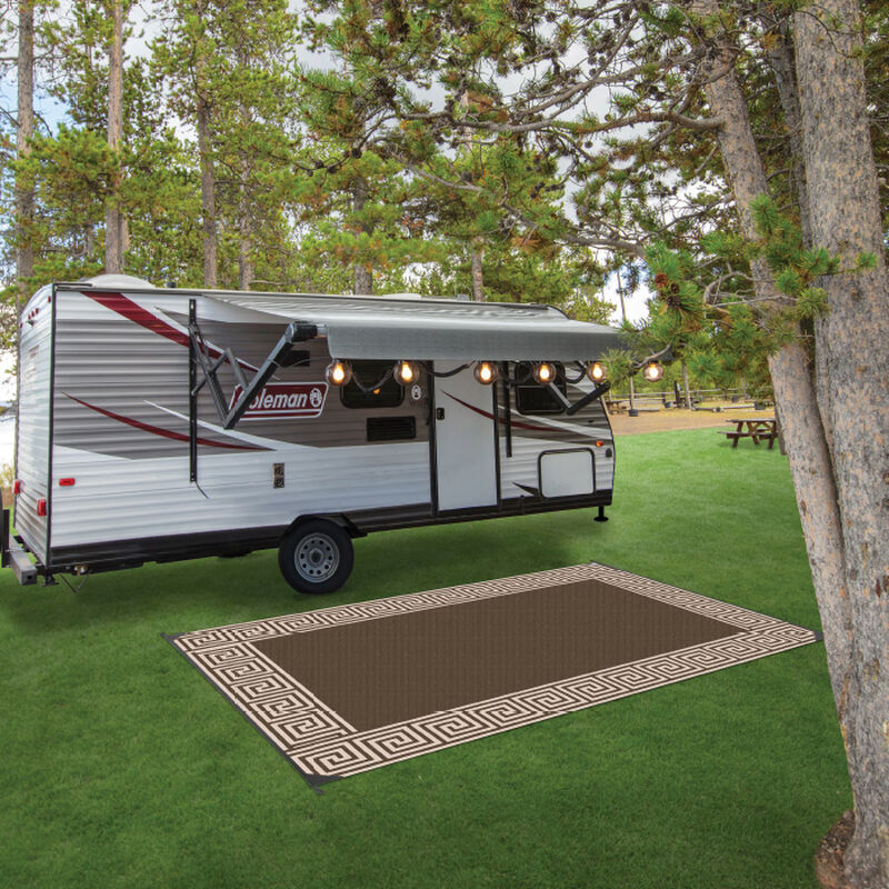 Reversible Greek Motif Design Patio Mat image number 41