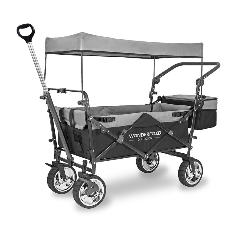 Wonderfold Outdoor S4 Push and Pull Premium Utility Folding Wagon with Canopy image number 1