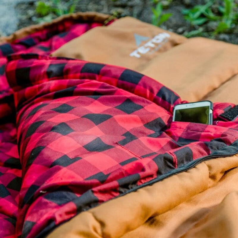 TETON Sports Deer Hunter 0&deg;F Canvas Sleeping Bag, Right Zipper image number 4