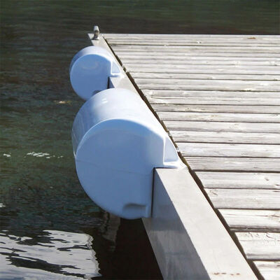 Dockmate DockSide Straight Bumper, 15-1/2"L x 6-5/8"H, White, Each