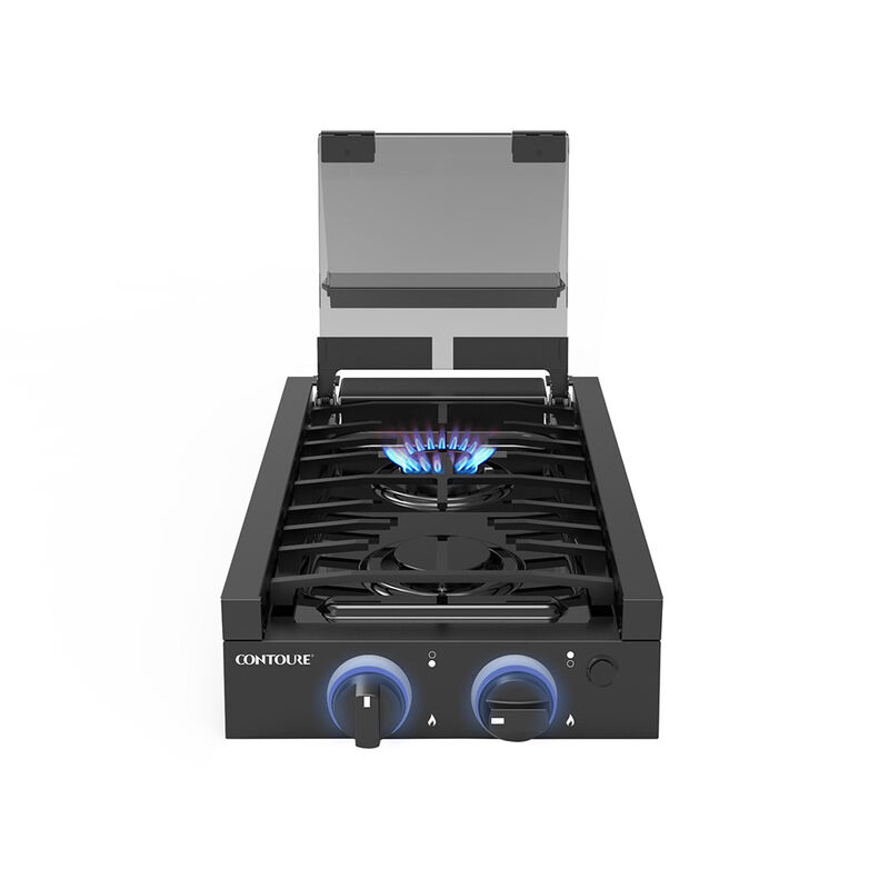 CONTOURE AG-50BKTC 2-Burner Recessed Gas Cooktop, Stainless Steel image number 3