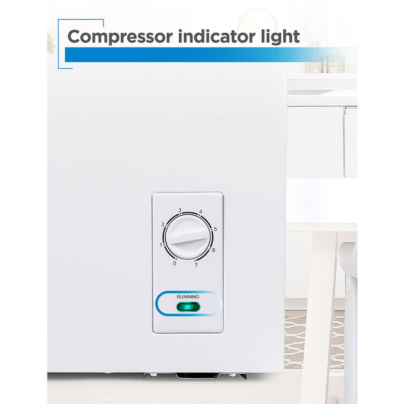 Black+Decker 2.0 cu. ft. Compact Chest Freezer, White image number 6