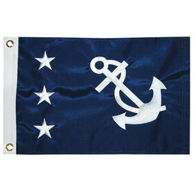 Nautical Officer Flag Past Commodore, 12" x 18"