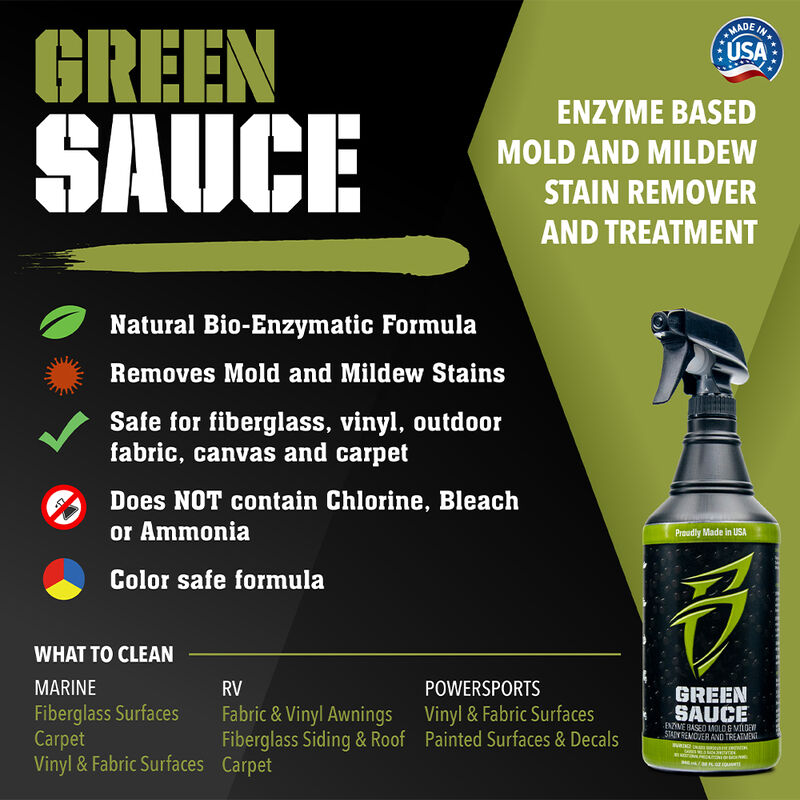 Green Sauce - Mold & Mildew Stain Remover & Treatment - Quart image number 3