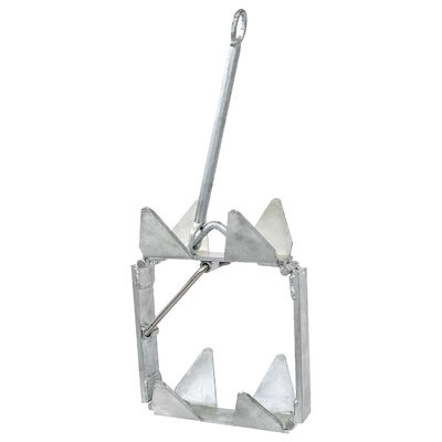 Box Anchor Hot-Dipped Galvanized Steel Fold-and-Hold Anchor, 19 lb.