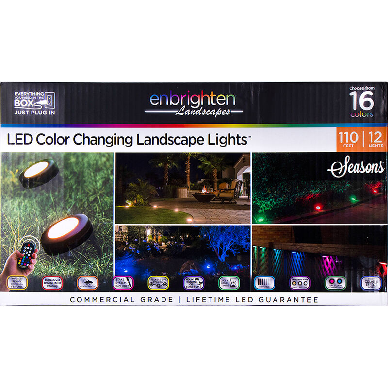 Enbrighten Seasons LED Color-Changing Landscape Lights, 110', 12-Pack image number 4
