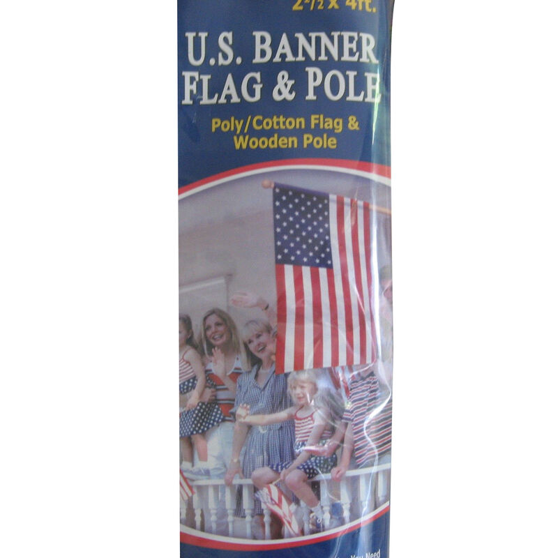 Annin Poly/Cotton Banner & Pole Set, 2.5’ x 4’ image number 2