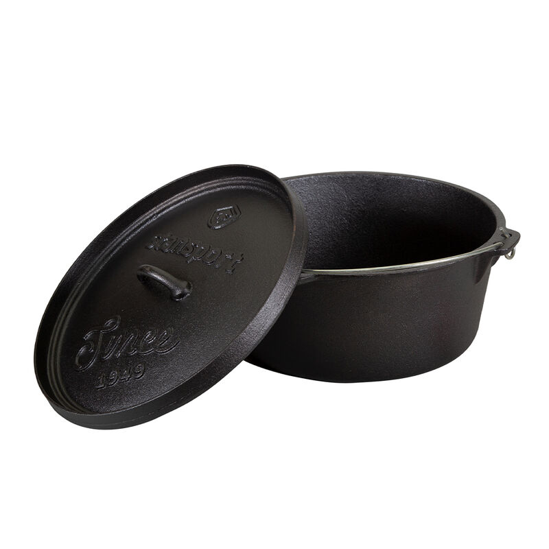Stansport 8-Quart Pre-Seasoned Cast Iron Dutch Oven with Flat Bottom image number 2