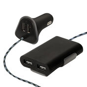 Front And Back Seat USB Car Charger